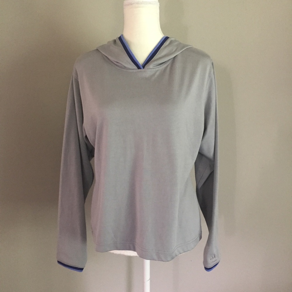Adidas Hooded Top Sweatshirt Sweater Hoodie Sz L